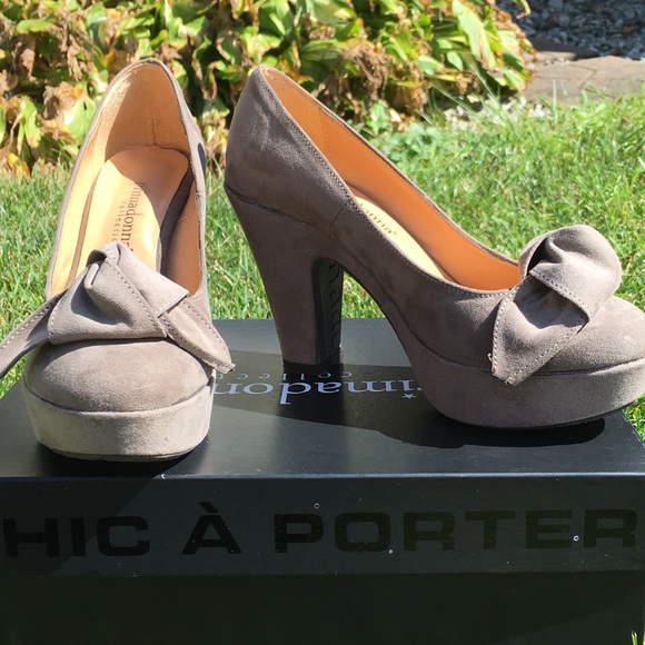 Primadonna Collection Shoes - Suede Gray Heels Primadonna
